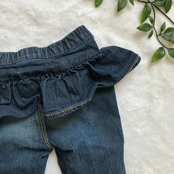 Gymboree Toddler Denim Jeans 18-24M | Blue Ruffle Peplum EUC - Picture 10 of 13